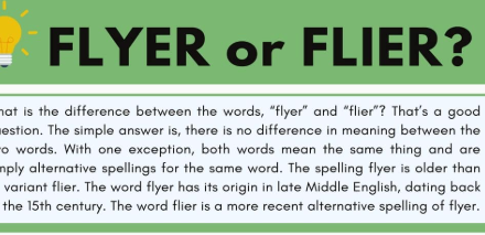fliers or flyers